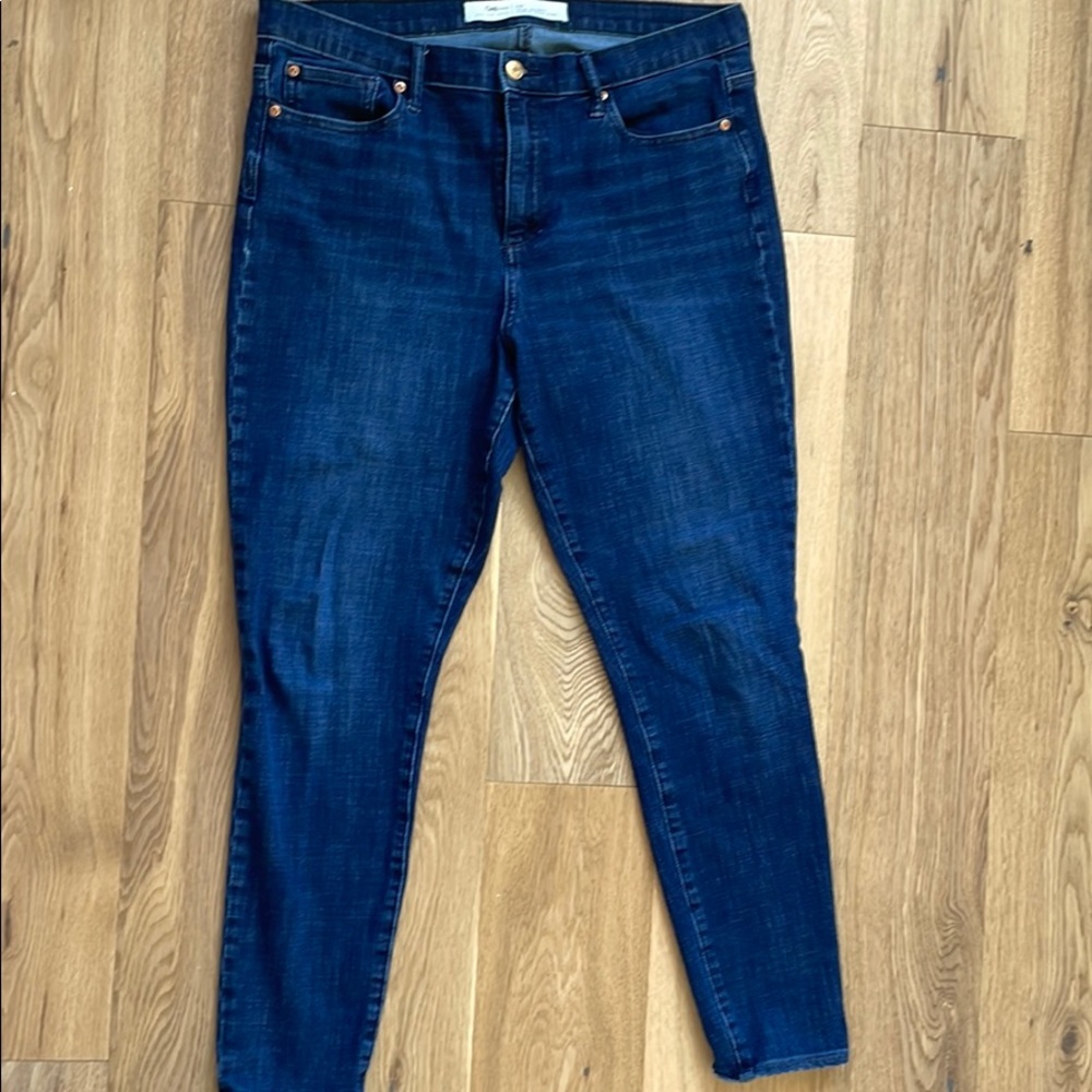 Gap Dark Denim High Rise Skinny Jeans